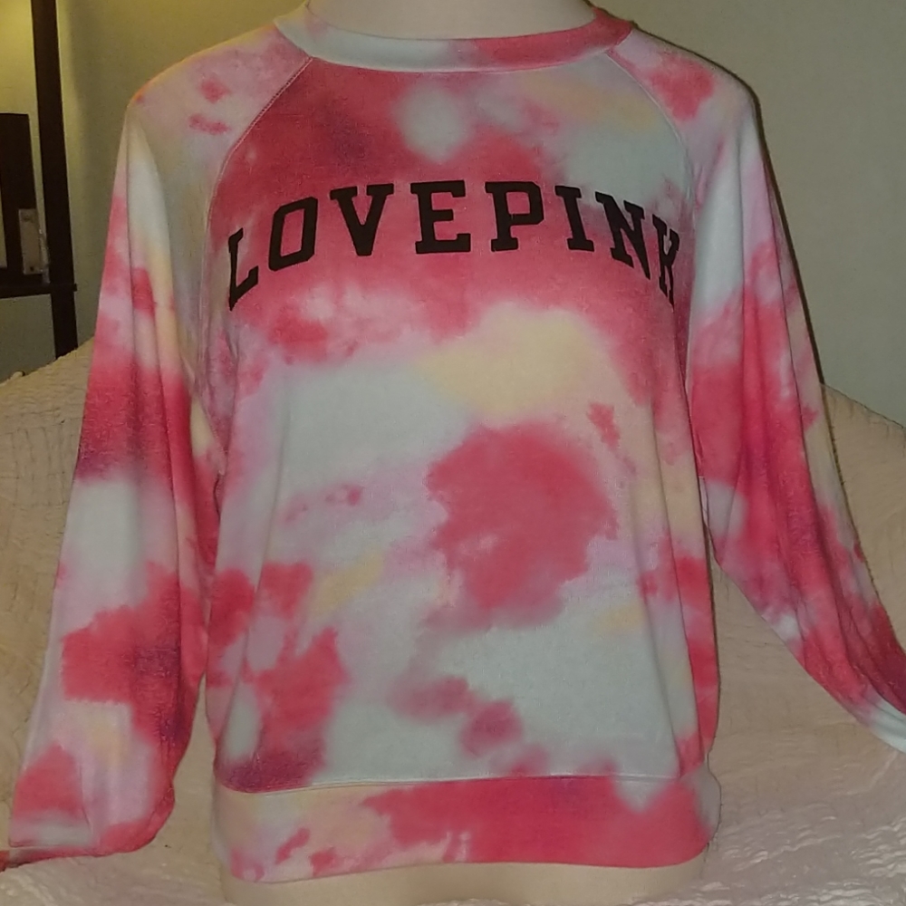 PINK VS Tie dyed sweat shirt